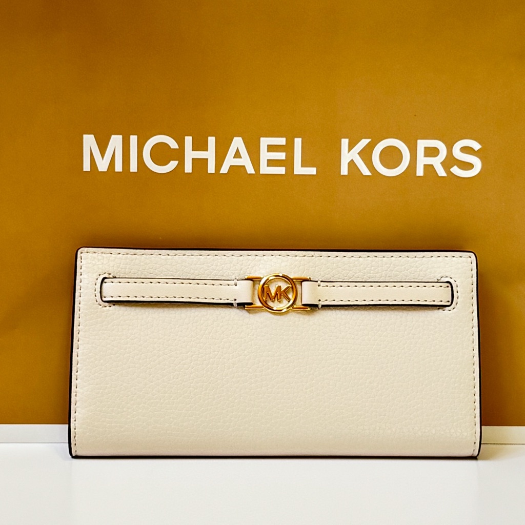 Michael Kors Jet Set Reed Large Bifold Wallet Light Cream